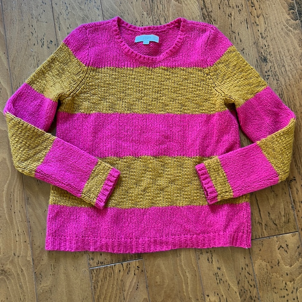 Loft Medium Petite striped sweater